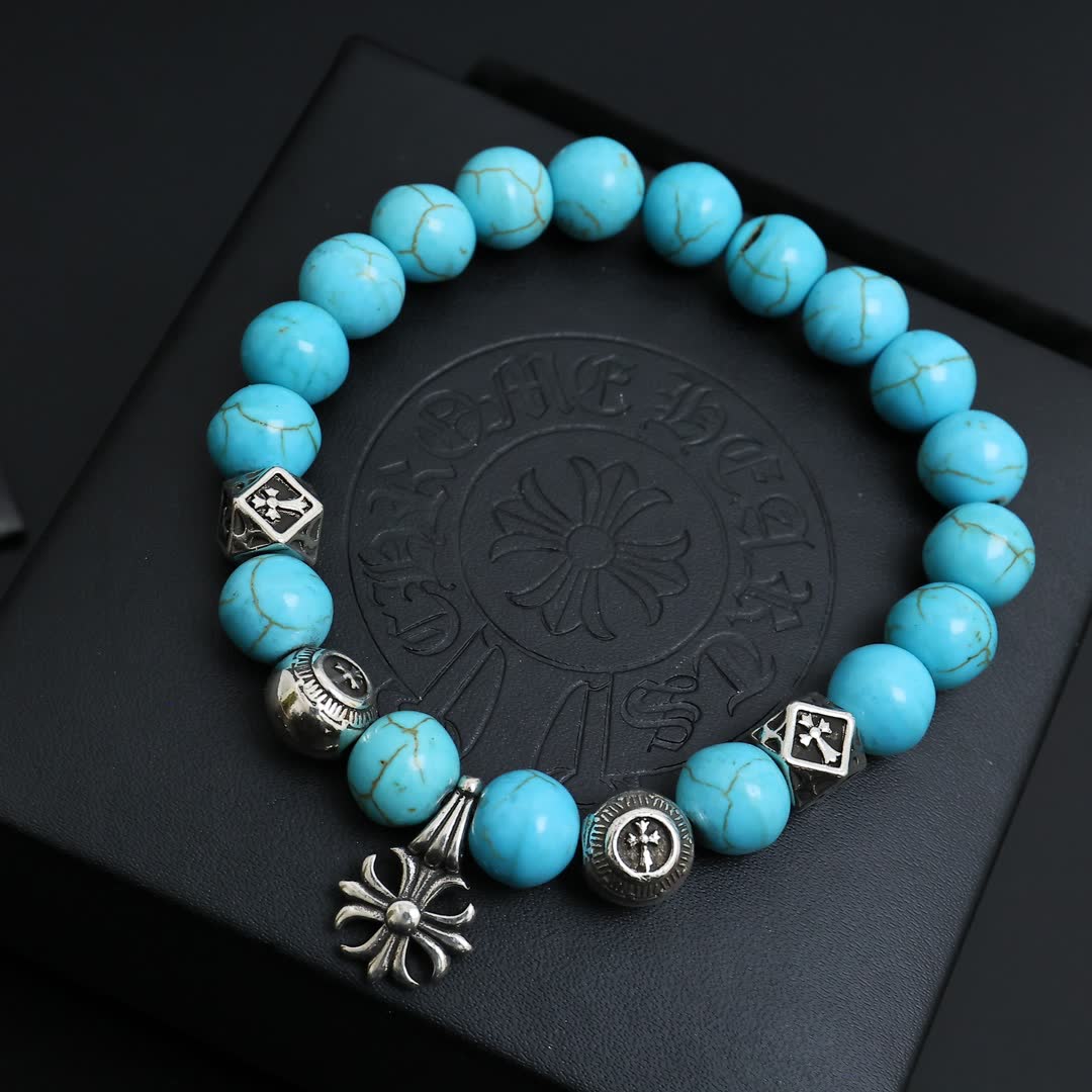Chrome Hearts Turquoise Bead Bracelet